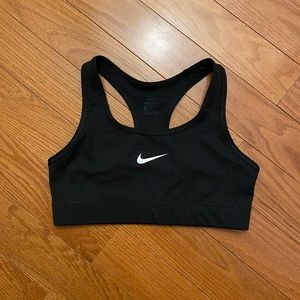 Women’s Nike Swoosh Sports Bra, Black, Size Medium